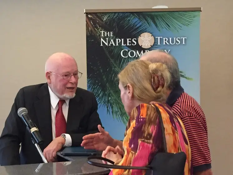 Col. Troth speaks to The Naples Trust Company's guests