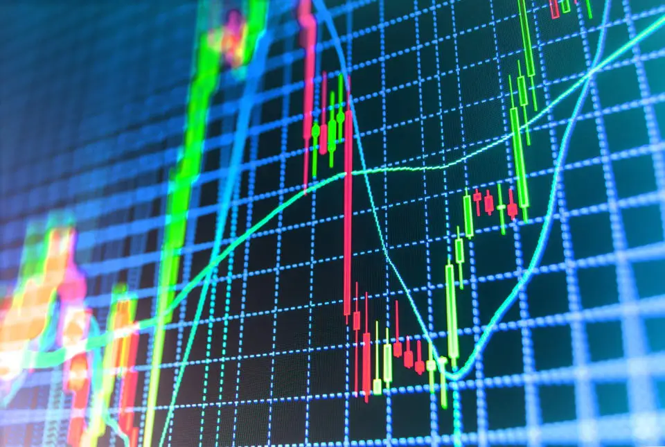 Stock market trading graph